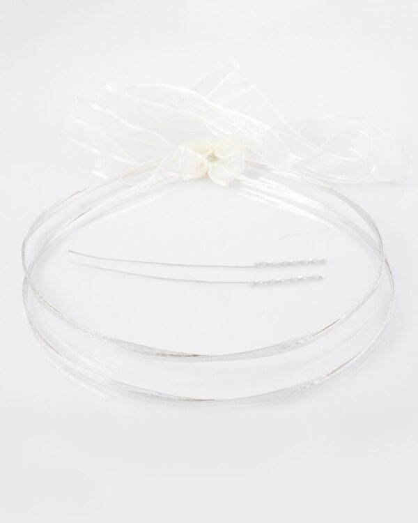 Στέφανα Γάμου με διπλή ανάγλυφη βέργα σε ασημί