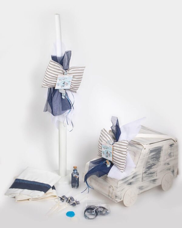 Σετ βάπτισης βαλίτσα δερμάτινη σε σχήμα τζιπάκι με θέμα Mickey