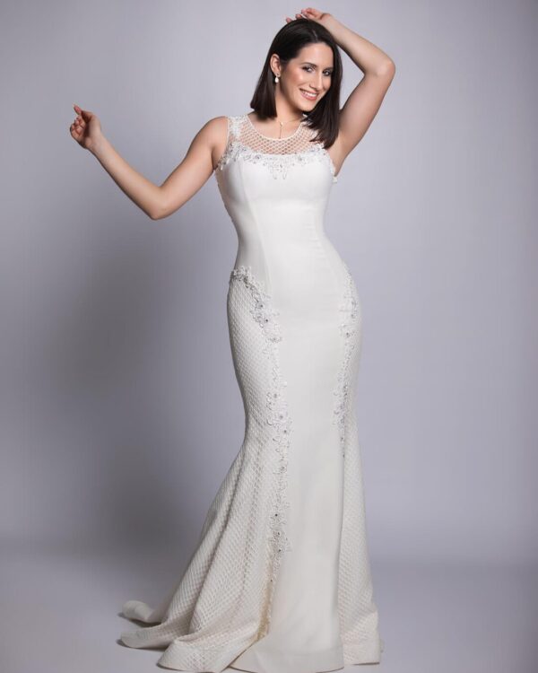 Νυφικό γοργονέ από γαλλικό κρεπ