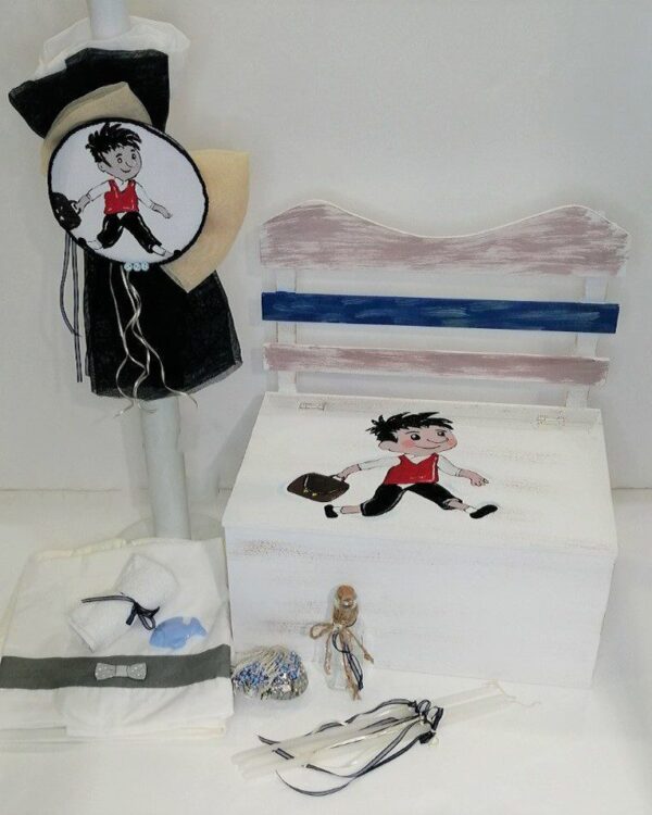 Σετ βάπτισης με θέμα τον Μικρό Νικόλα