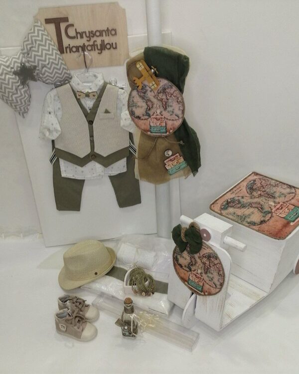 Πλήρες σετ βάπτισης με ρούχο και παπούτσι