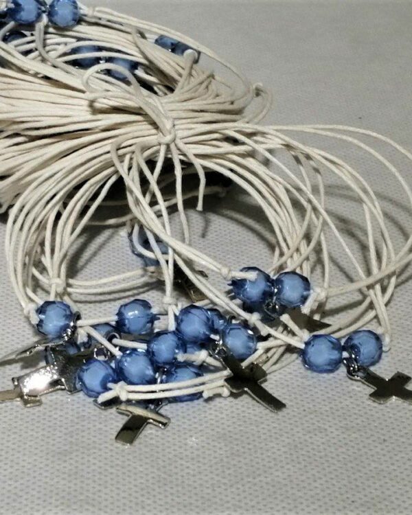 Μαρτυρικά βραχιολάκια για βάπτιση με σταυρουδάκι