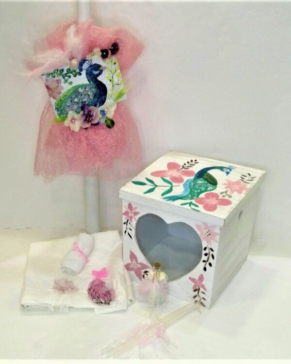 Σετ βάπτισης με θέμα Παγώνι