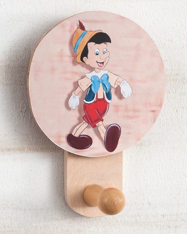Μπομπονιλερα ξύλινη κρεμάστρα Πινόκιο