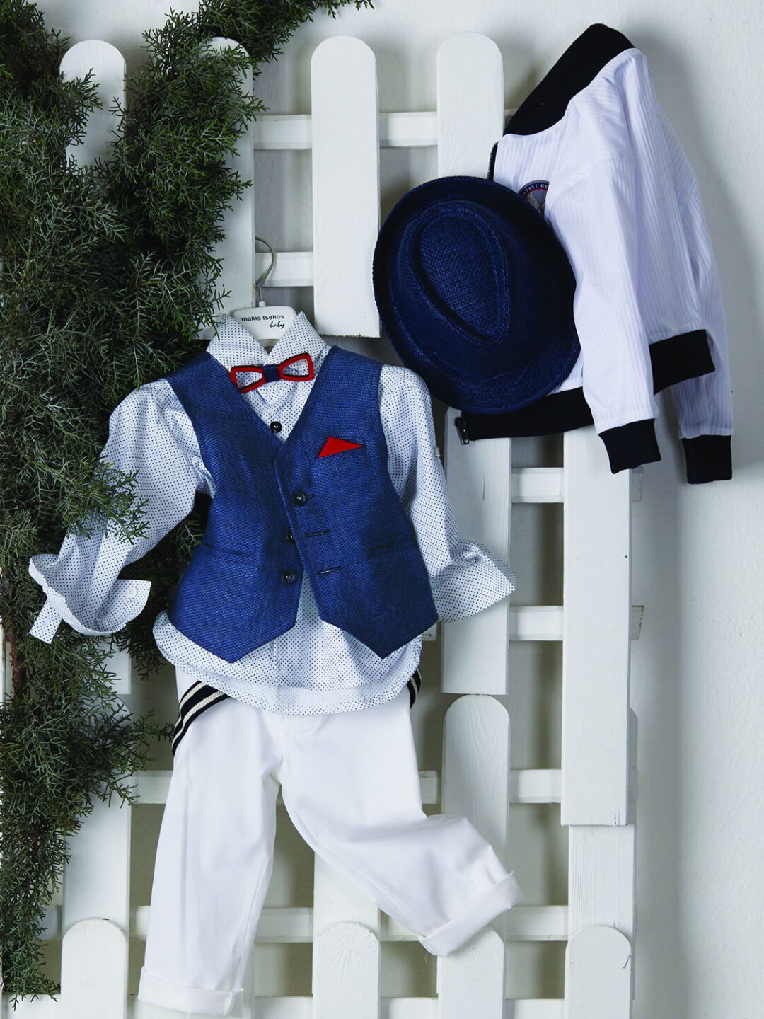 Βαπτιστικό ρούχο για αγόρι σε navy blue με άσπρο