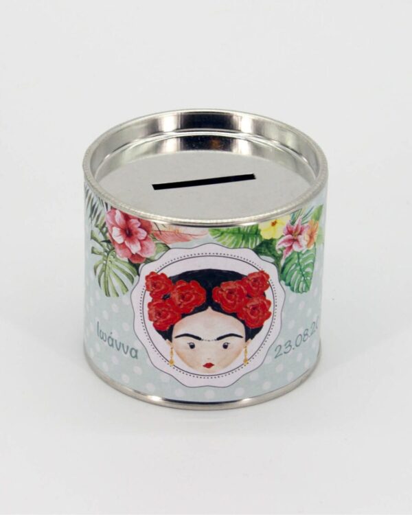 Μπομπονιέρα μεταλλικός κουμπαράς με θέμα