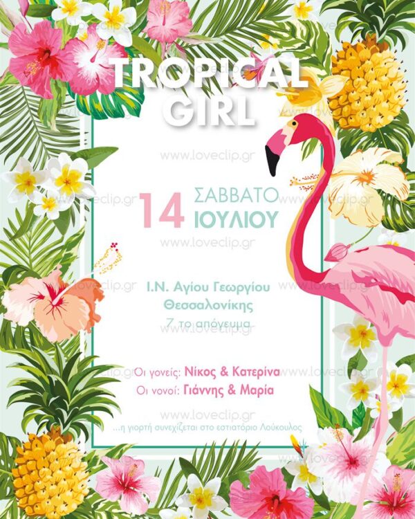 Θεματική βάπτιση με Flamingo