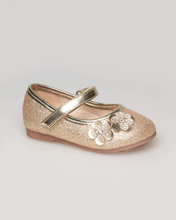 Παιδικό παπούτσι χρυσή μπαρέτα με ανατομικό πάτο