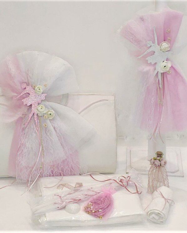 Πλήρες σετ βάπτισης με μπαλαρίνα_Θεματική βάπτιση