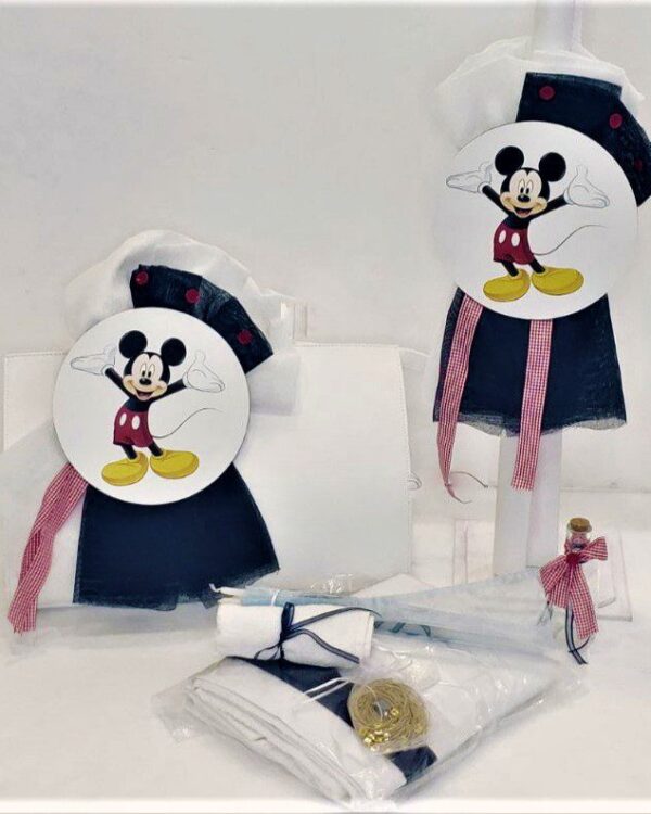Πλήρες σετ βάπτισης με τον Mickey Mouse_Θεματική βάπτιση
