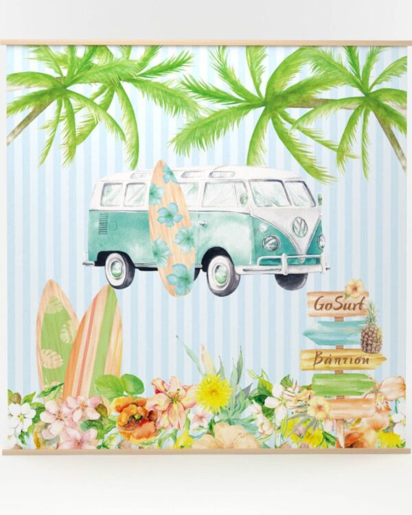 Διακοσμητικό backdrop σε μουσαμά_Θεματική βάπτιση