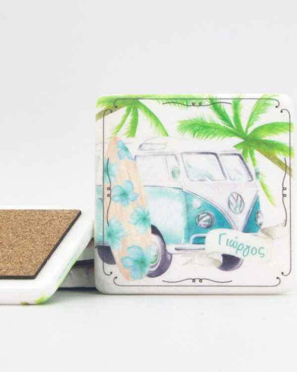 Μαρμάρινο σουβερ με τυπωμένο το θέμα της βάπτισης ή του γάμου σας