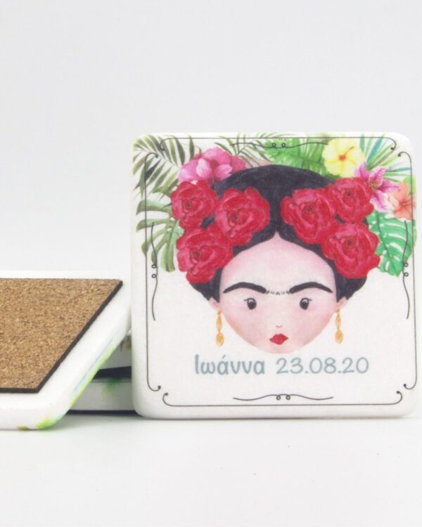 Μαρμάρινο σουβερ με τυπωμένο το θέμα της βάπτισης ή του γάμου σας