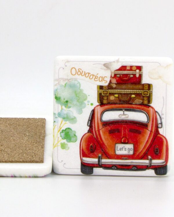 Τυπωμένο μαρμάρινο σουβέρ για μπομπονιέρα βάπτισης