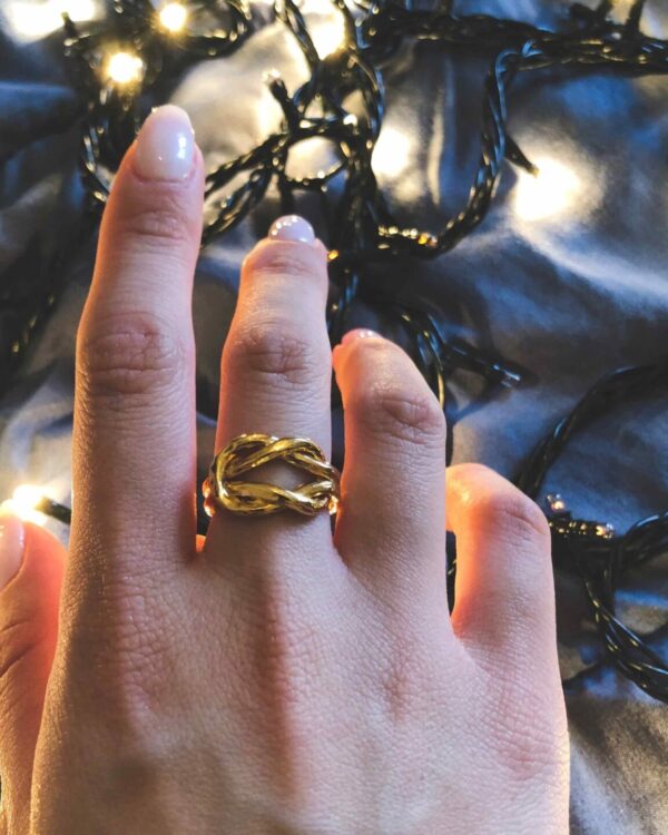 Επίχρυσο 24Κ ορειχάλκινο δαχτυλίδι