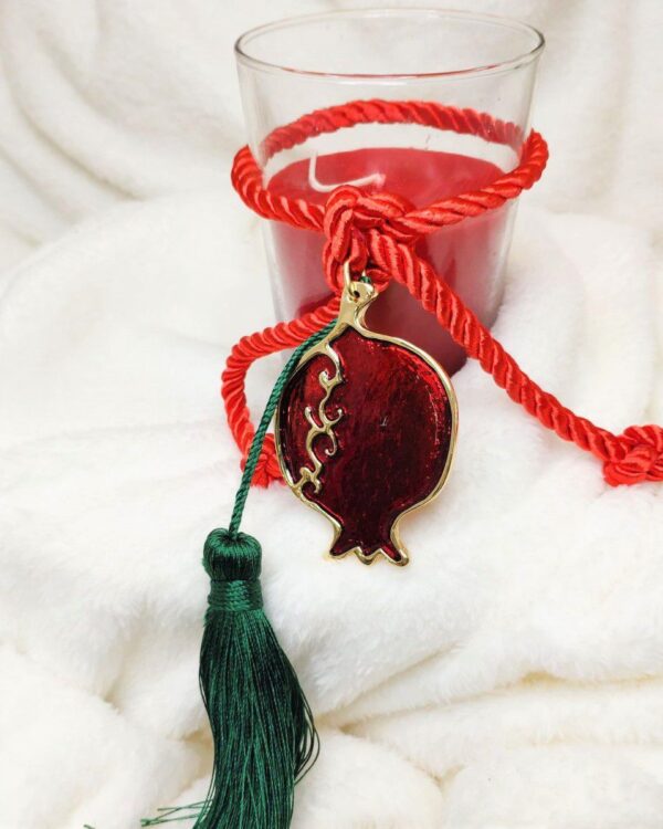 Γούρι 2022 κερί κανέλα με ρόδι