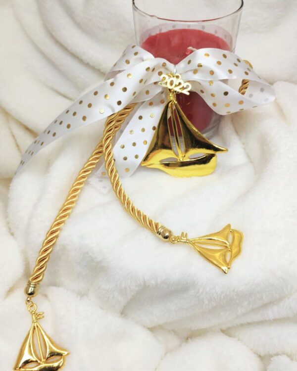 Γούρι 2022 κερί κανέλα με καραβάκια