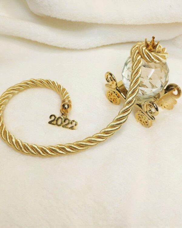 Γούρι 2022 επίχρυση 24Κ άμαξα με κρύσταλλο