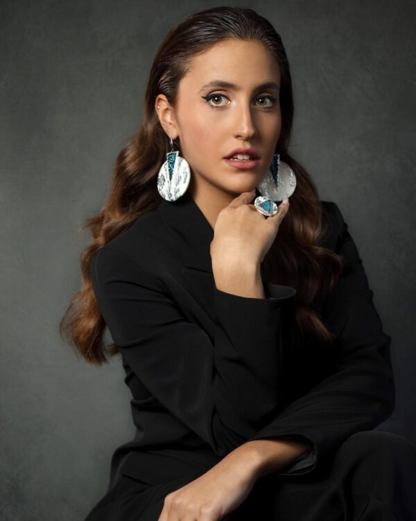 Χειροποίητα σκουλαρίκια με ξύλο, ατσάλι και ρινίσματα swarovski. Χειροποίητη δημιουργία