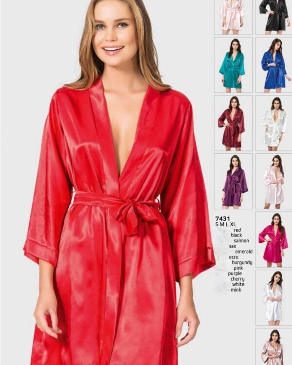 Σατέν ρόμπα σε πολλά χρώματα
