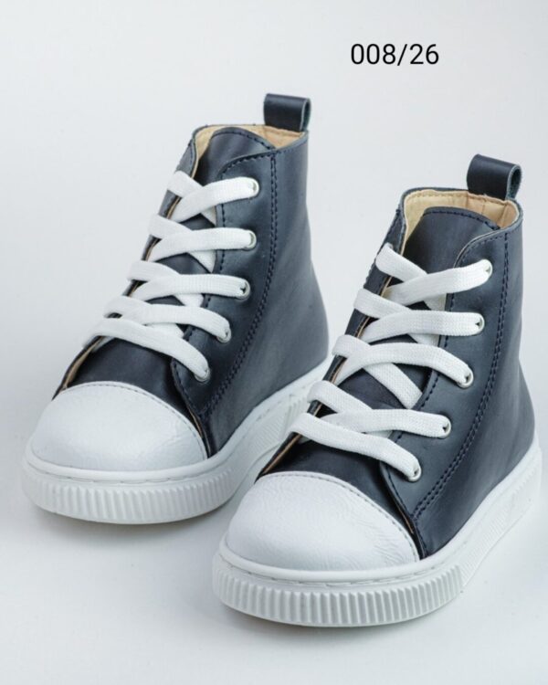 Βαπτιστικά παπούτσια μποτάκια τύπου all star, σε μπλε σκούρο navy blue