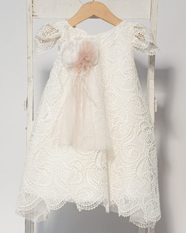 Vintage βαπτιστικό φόρεμα σε λευκή δαντέλα