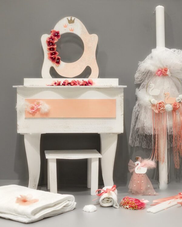 Πλήρες σετ βάπτισης μπουντουάρ με Κύκνο