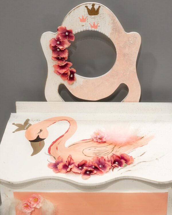 Πλήρες σετ βάπτισης μπουντουάρ με Κύκνο