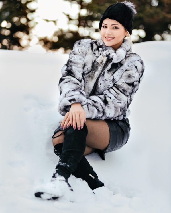 Γούνινo παλτό France Orylag natural