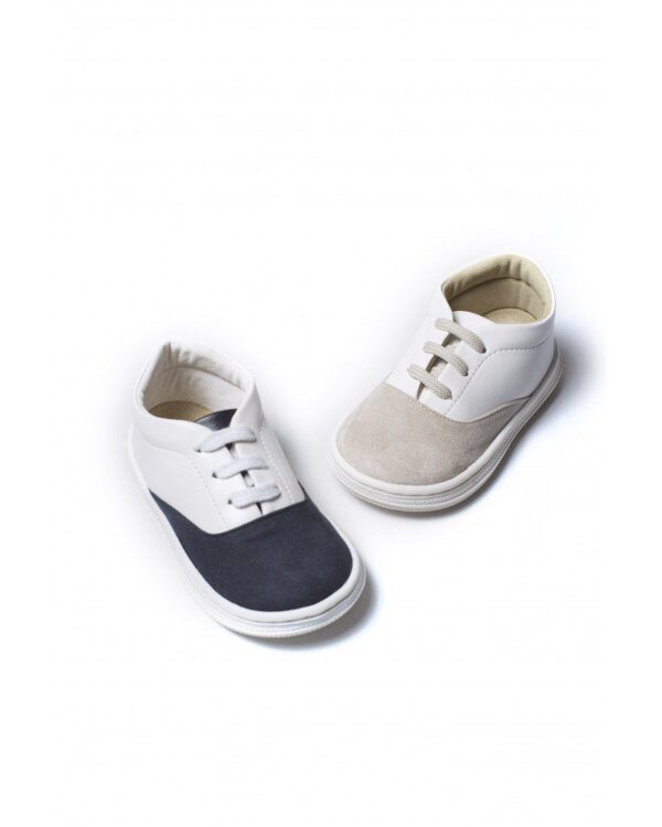 Χειροποίητα βαπτιστικά παπουτσάκια sneakers από δέρμα