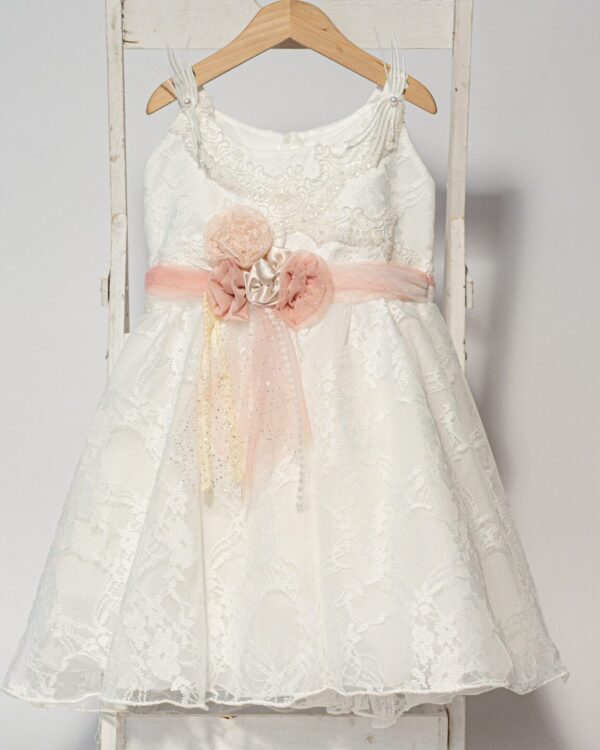 Vintage βαπτιστικό φόρεμα σε λευκή δαντέλα