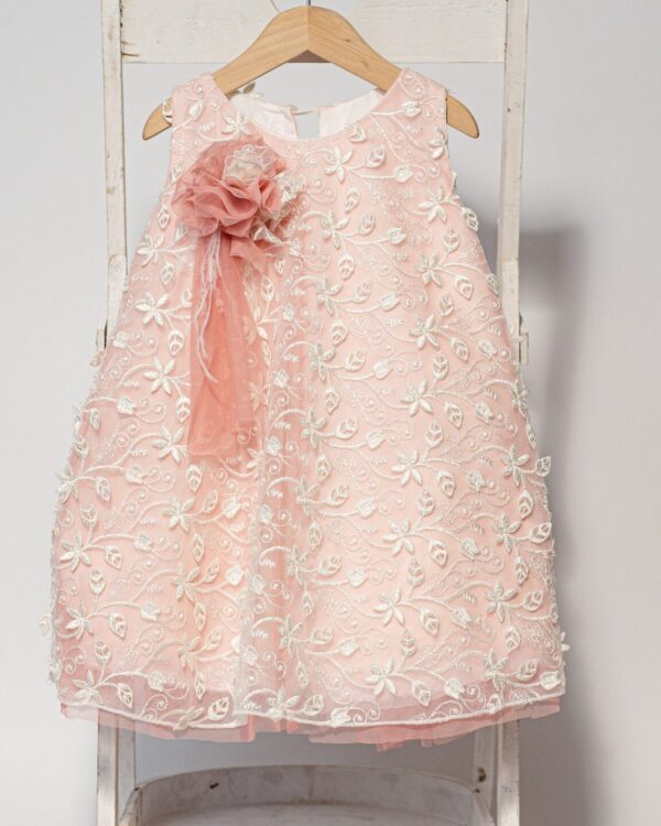 Ρομαντικό βαπτιστικό φόρεμα σε σάπιο μήλο