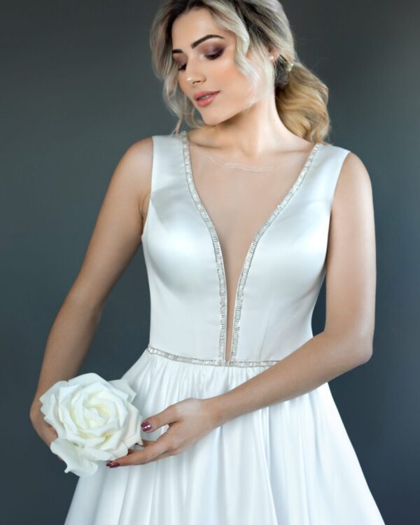 Πριγκιπικό νυφικό από μετάξι Mikado