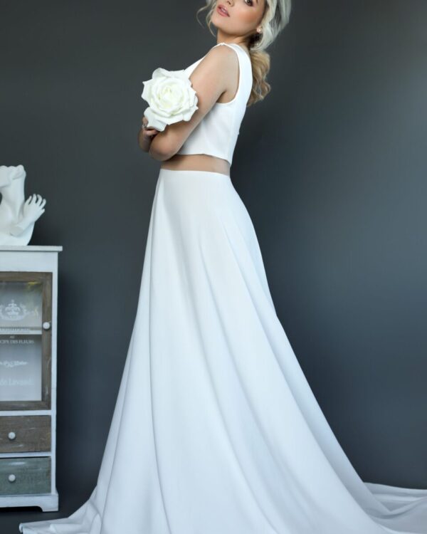 Πριγκιπικό νυφικό από μετάξι Mikado