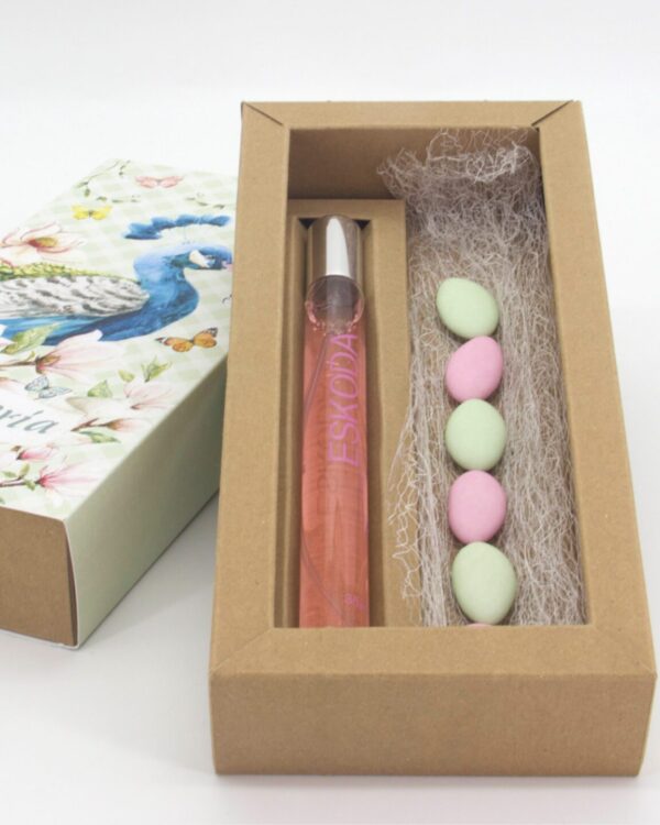 Άρωμα τύπου επωνύμων 35ml και τυπωμένο θεματικό κουτί για μπομπονιέρα