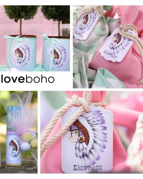 Βάπτιση για κορίτσι με θέμα boho indian