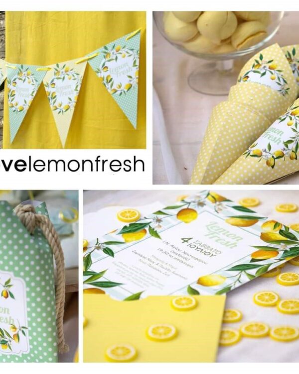 Βάπτιση για κορίτσι με θέμα Lemon λεμόνια