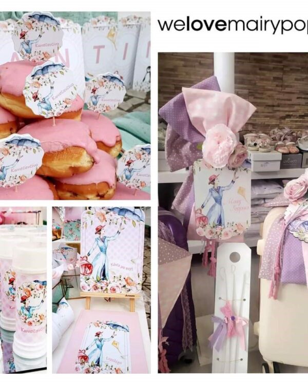 Βάπτιση για κορίτσι με θέμα Mary Poppins