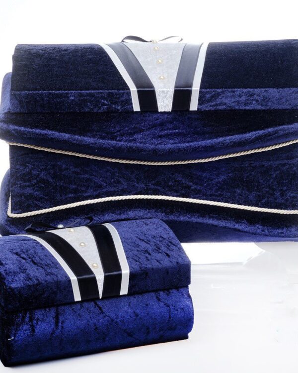 Πλήρες σετ βάπτισης Vintage Μικρός κύριος με βελούδινο μπαούλο