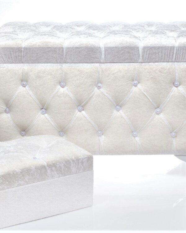 Πλήρες σετ βάπτισης Vintage με βελούδινο μπαούλο