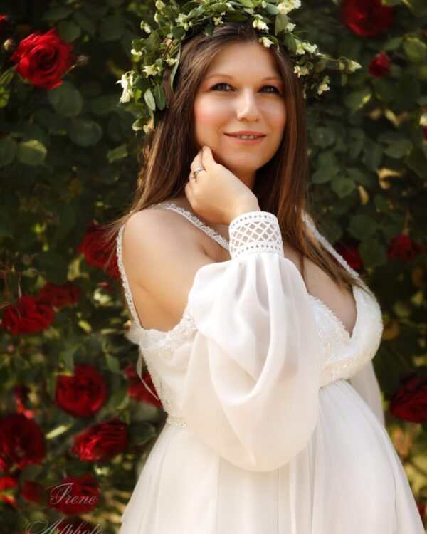 Αέρινο Νυφικό έξωμο ιδανικό και για εγκυμοσύνη S-3XL plus size μεγαλα μεγεθη ιδανικο και για πολιτικό και θρησκευτικό γάμο