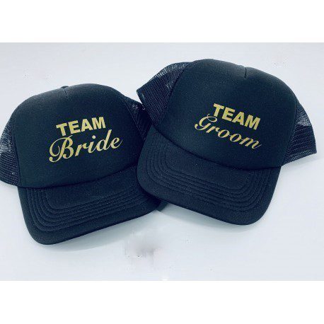 Καπέλο Team Bride & Team Groom σε μαύρο