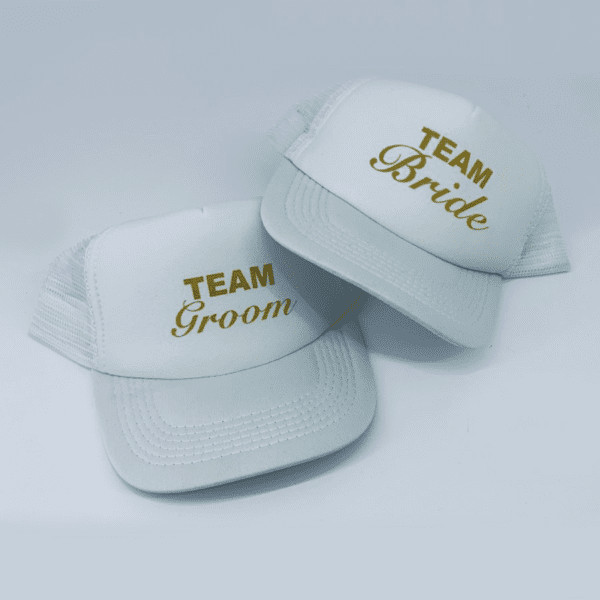 Καπέλο Team Bride & Team Groom σε άσπρο