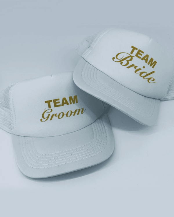 Καπέλο Team Bride & Team Groom σε άσπρο