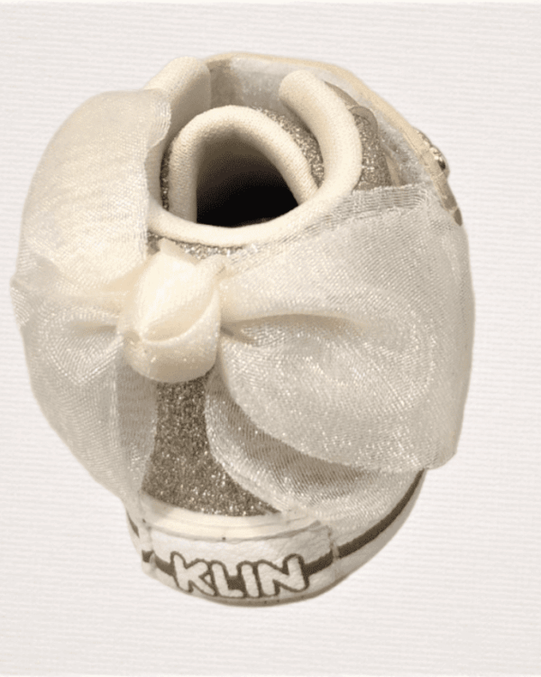 Βαπτιστικό παπούτσι αγκαλιάς μποτάκι με χρυσό γκλίτερ