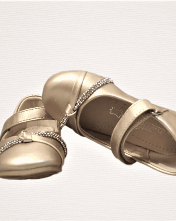 Βαπτιστικό παπούτσι μπαρέτα σε χρυσό