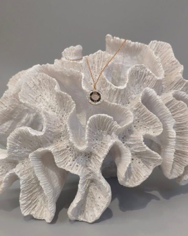 Επίχρυσο κολιέ με ματάκι και ζιργκόν