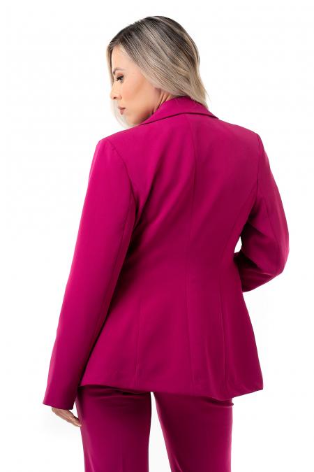 Γυναικείο σακάκι με τσέπες σε φούξια