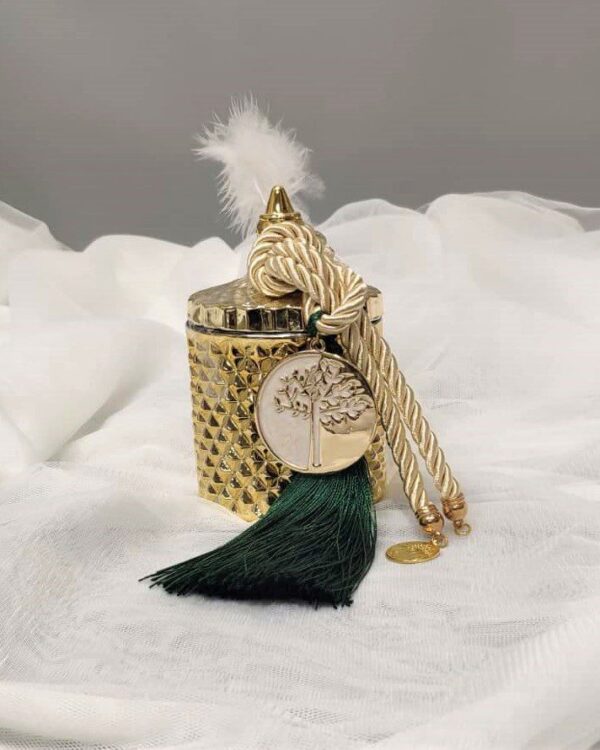 Γούρι 2023 θήκη κεριού με επίχρυσο γούρι