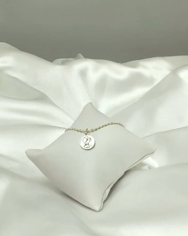 Βραχιόλι με Κωνσταντινάτο νόμισμα και αλυσίδα σε ατσάλι